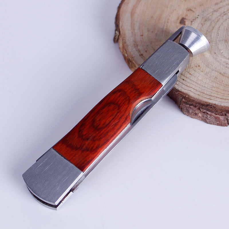 1 Set Multifunction Red Wood Smoking Pipe