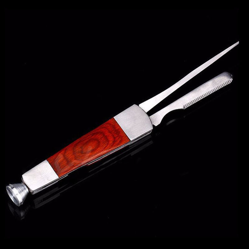 1 Set Multifunction Red Wood Smoking Pipe