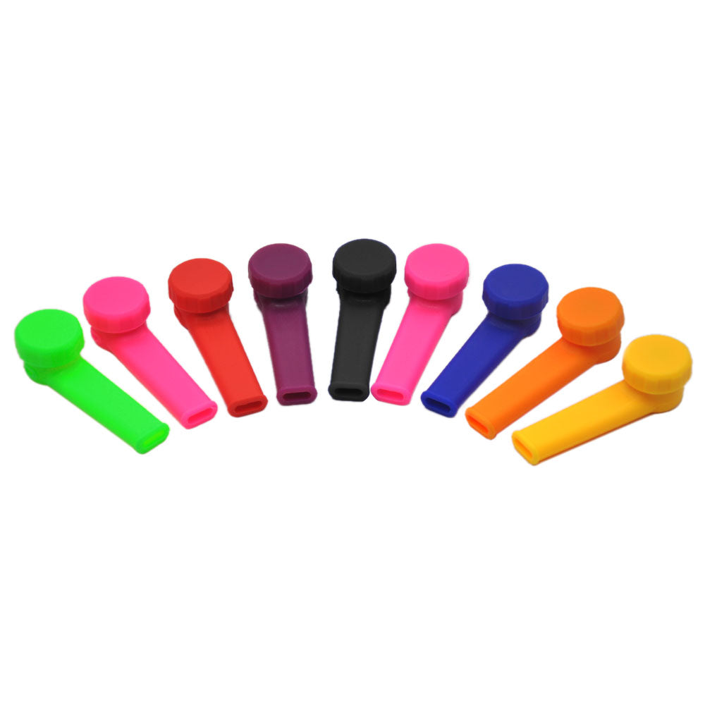 6 Pieces Rainbow Silicone Tobacco Pipe