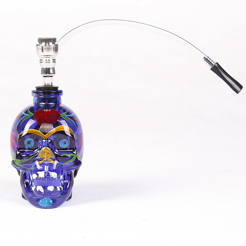 Colorful Skull Head Pipe with Tube