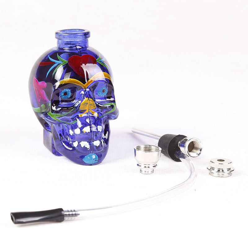 Colorful Skull Head Pipe with Tube