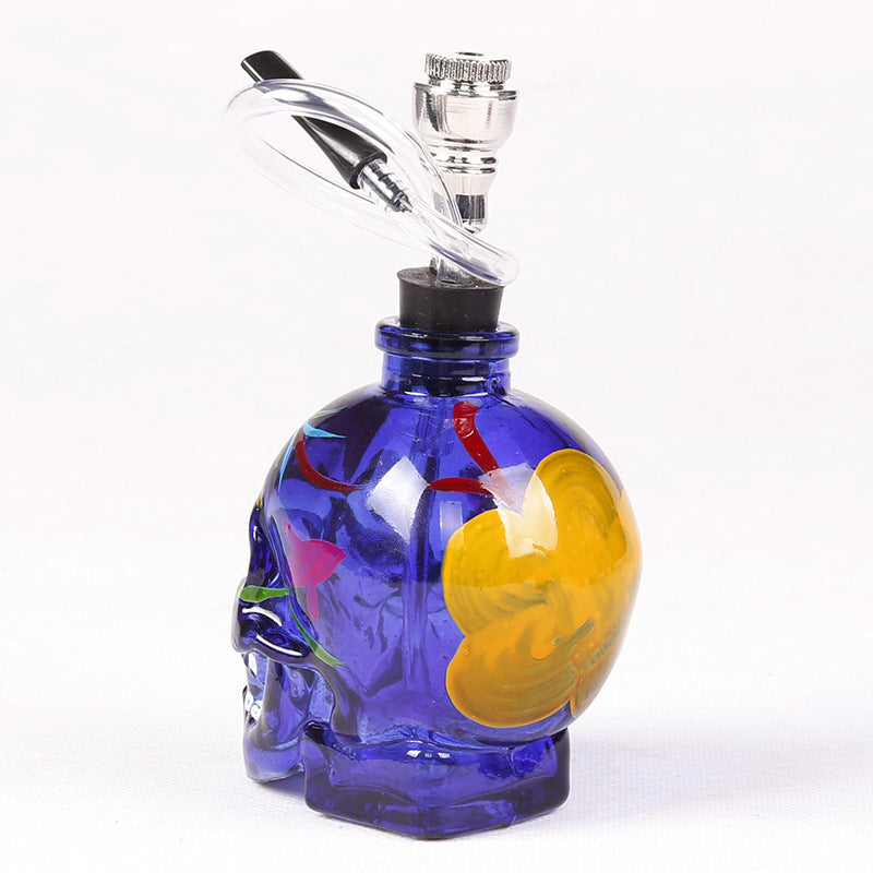 Colorful Skull Head Pipe with Tube