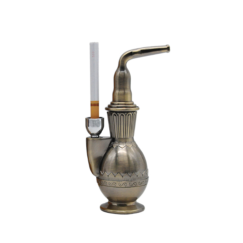 Marijuana Leaf, Bottle, Cigarettes and Pipe for Smoking. Stock